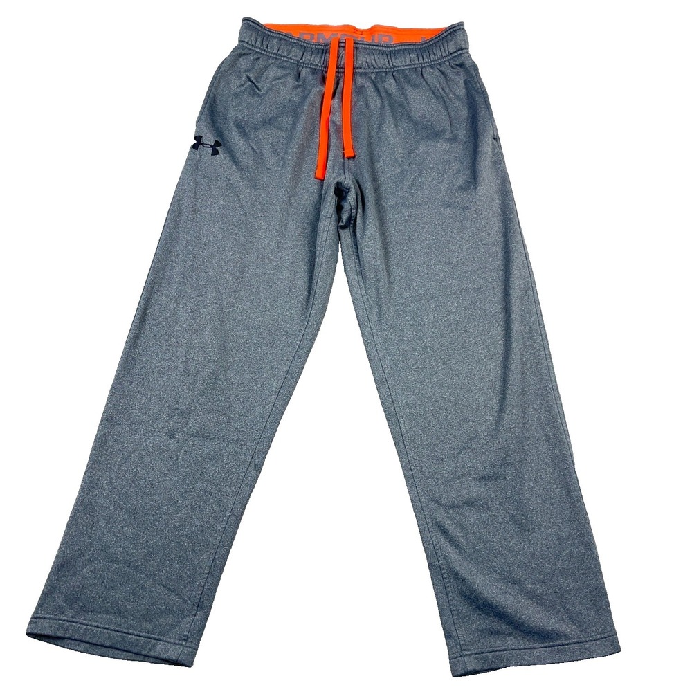 Under Armour Sweatpants Men Large Gray Joggers Straight Leg Run Gym Heather